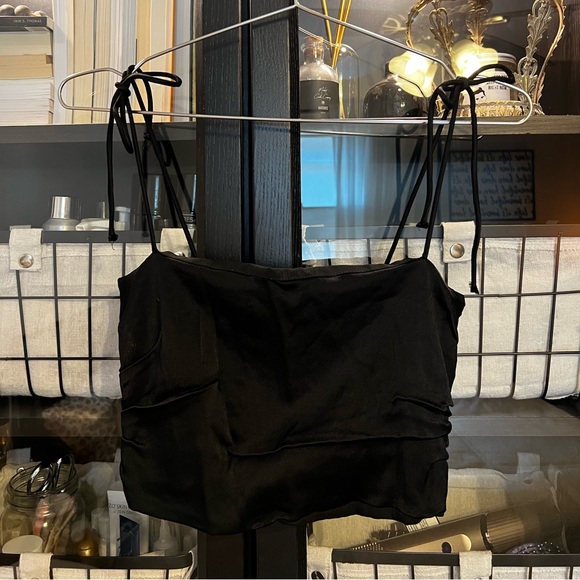 ZARA Black Satin Tank - Picture 1 of 2